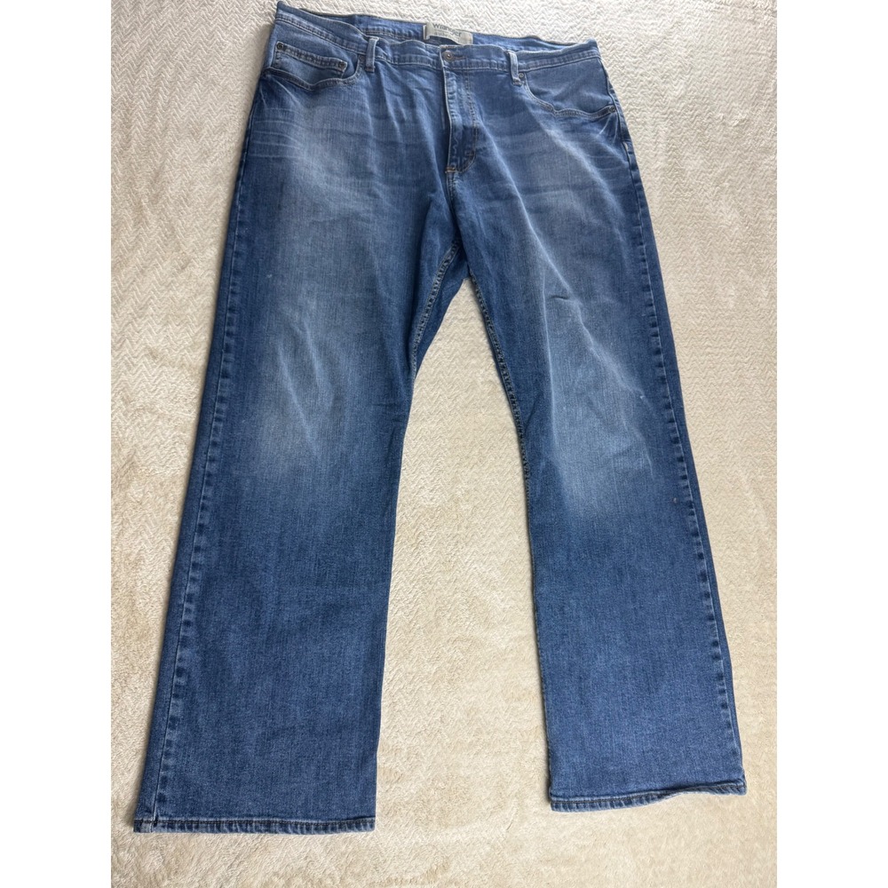 Wrangler Authentics Mens 38x30 Blue Jeans Straight Leg Stretch Denim ZM4RBRP